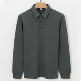 Long Sleeve Polo Shirt for Men image 2