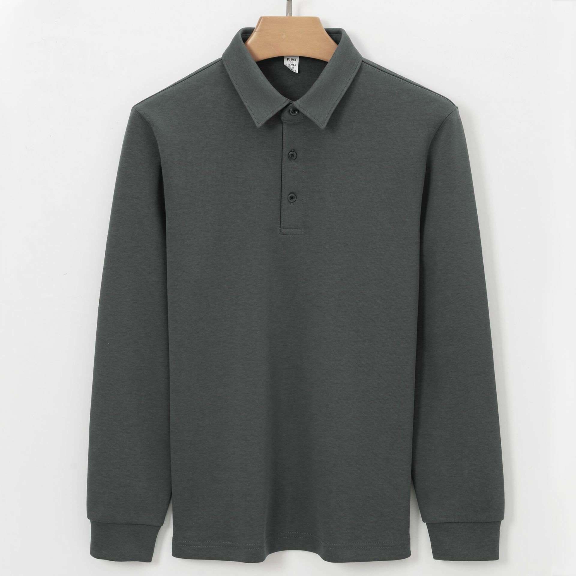 Long Sleeve Polo Shirt for Men image 2