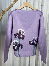 Cardigan with Embroidered  Flowers image 2