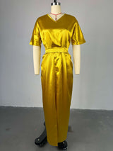 Elegant Drape Maxi Dress image 3