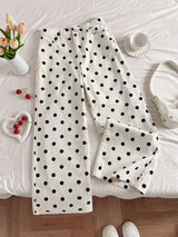 Polka Dot Wide Leg Pants