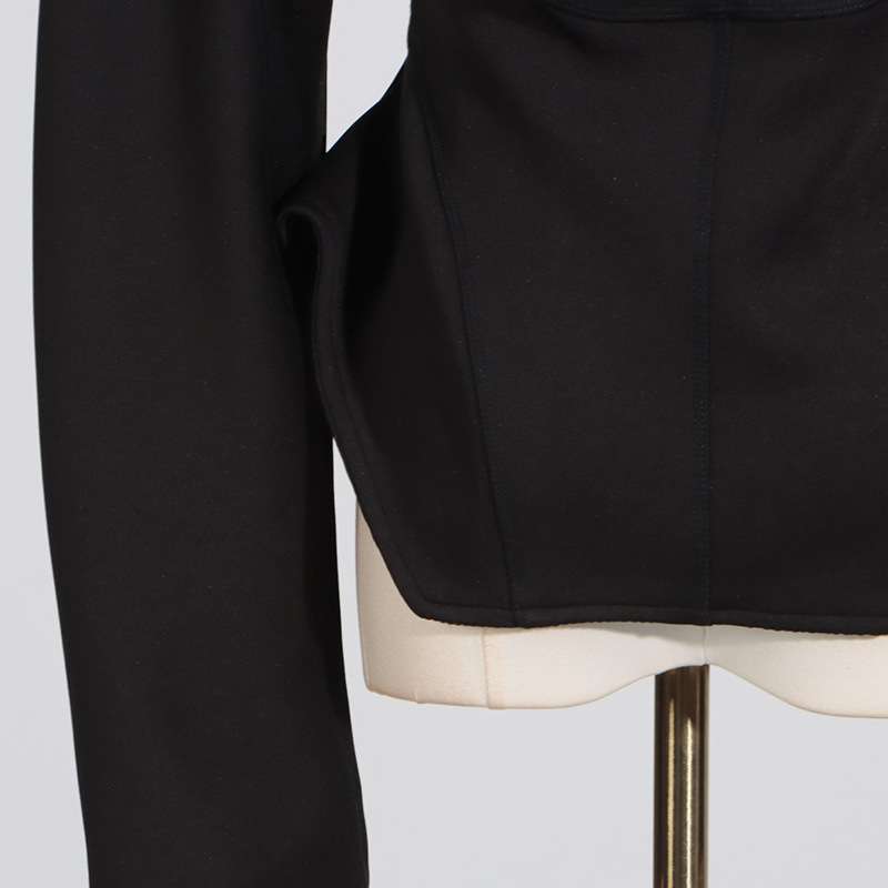 Black Corseted Scuba Jacket image 9