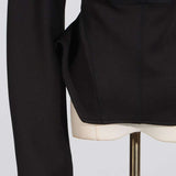 Black Corseted Scuba Jacket image 9