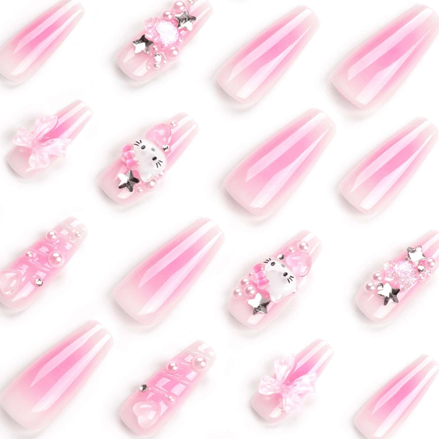 Hello Kitty 3D Acrylic Nail Set image 2