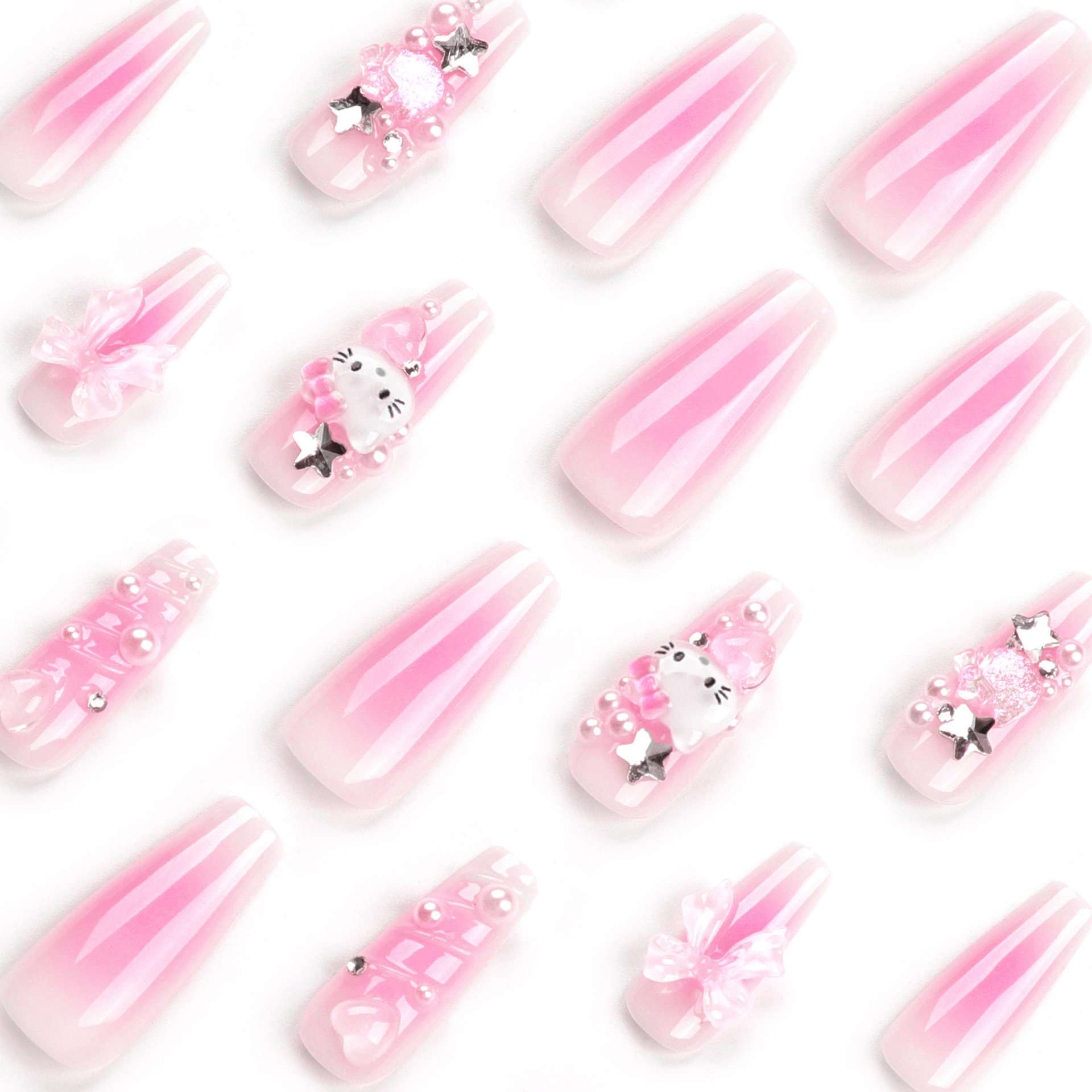 Hello Kitty 3D Acrylic Nail Set image 2