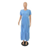 Tiered Maxi Dress with Short Sleeves image 4