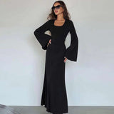 Evening Party Casual Winter Dress - M, Black image