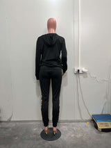 Animal Print Two Piece Activwear Zipper Up Set image 9