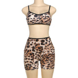 Leopard Print Crop Top & High-Waist Shorts image 2