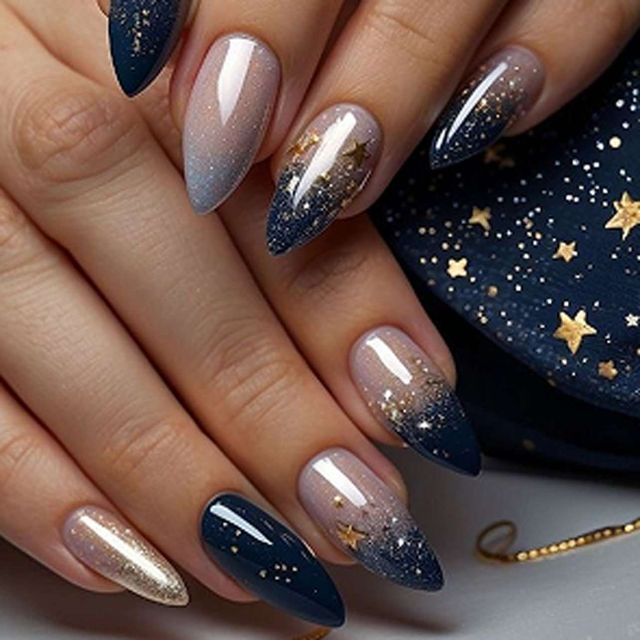 Galaxy Night Sky Press-On Nail Set image 1