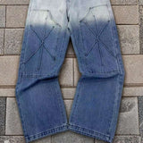 Distressed Blue Denim Jeans - XL, Blue image