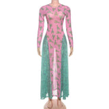 Vibrant Cactus Print Maxi Dress image 4