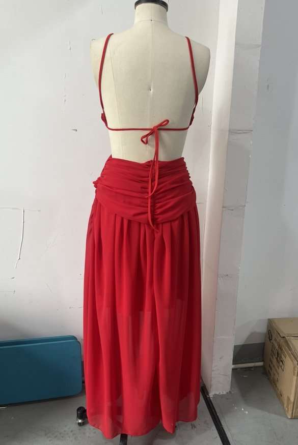 Cut-Out Maxi Dress with Gold Accent image 5