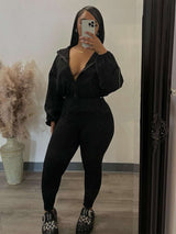 Long Sleeve Zipper Sweatsuit Tracksuits image 3