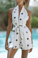 Chic Polka Dot Halter Top & Short Set image 2