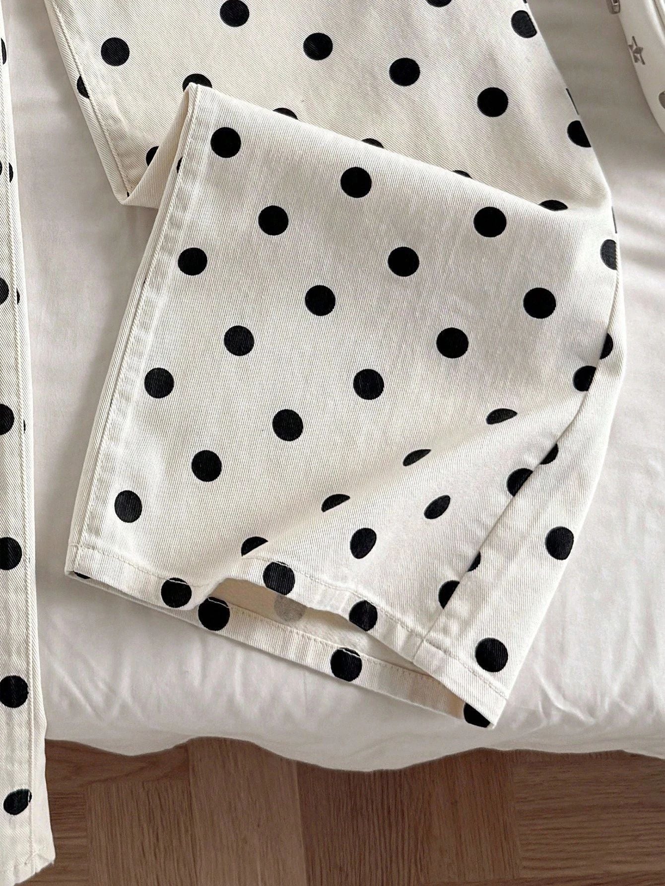 Polka Dot Wide Leg Pants