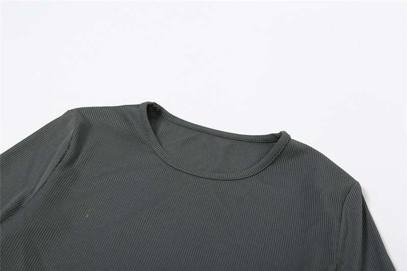 Round Neck Crop Top Wide Pants Set image 3