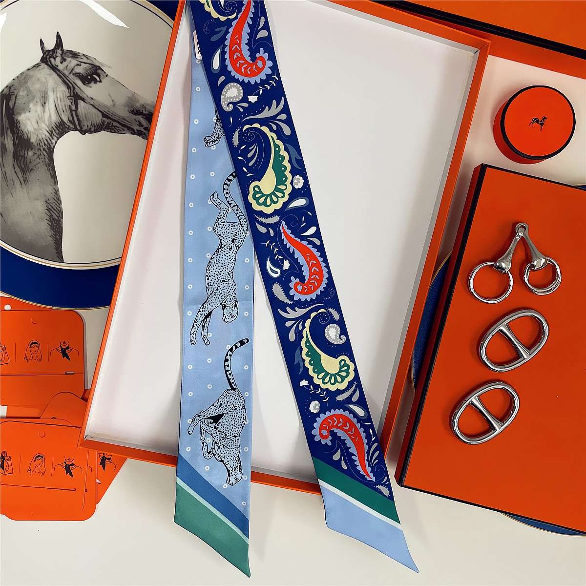 Tie Dye Pattern Luxury Scarf image 3