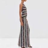 Zigzag Pattern Sleeveless Dress image 4