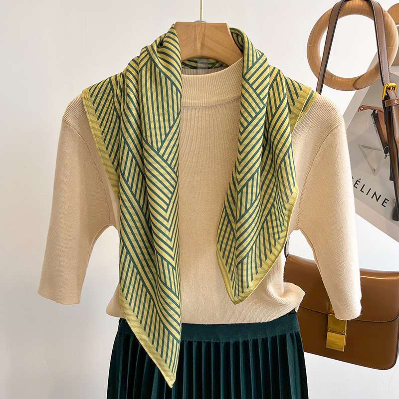 Striped Print Scarf Shawl Hijab for Women image 4