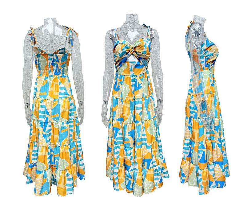 Tropical Maze Cutout Midi Dress image 5