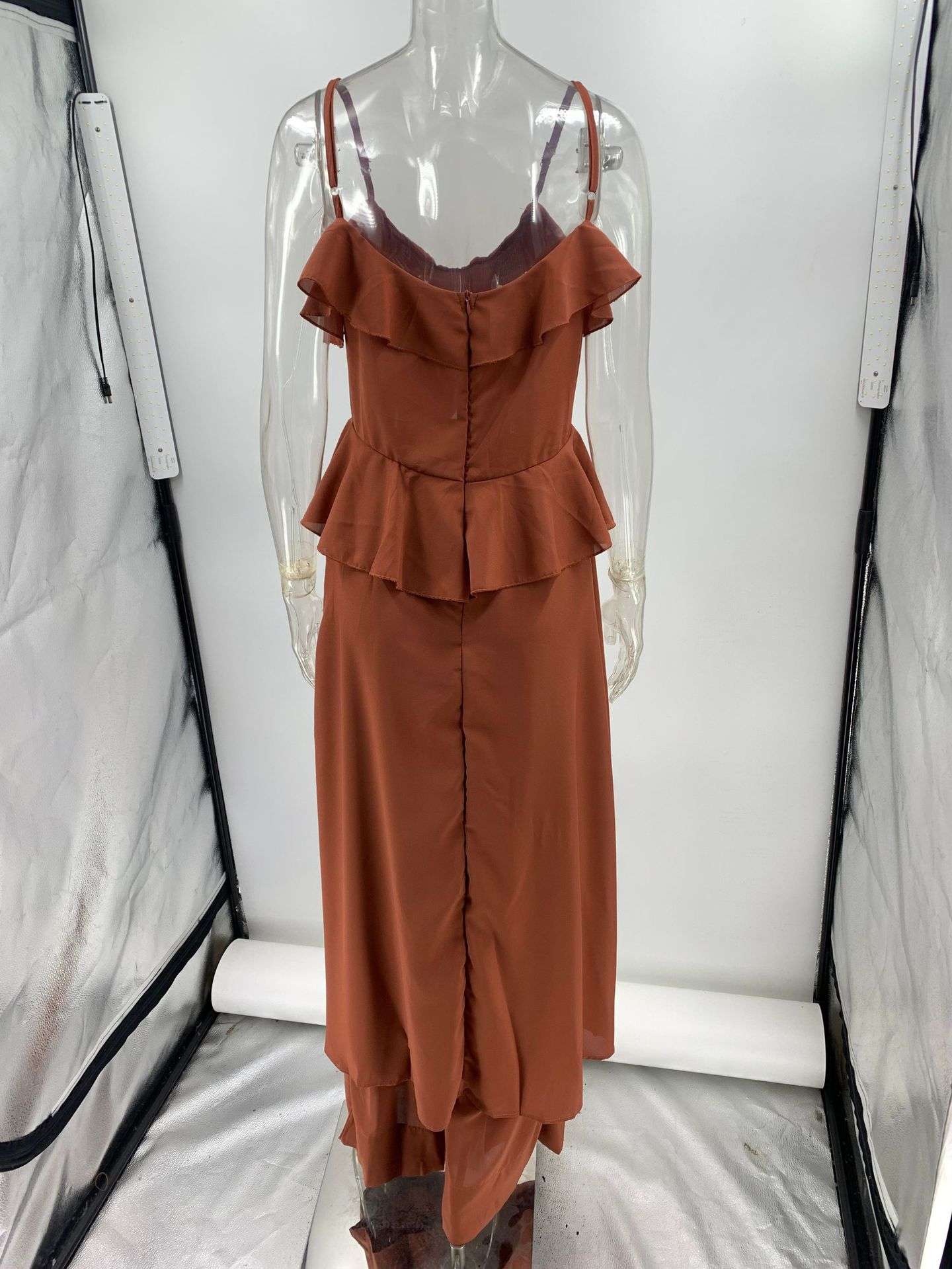 Ruffled V-Neck Wide-Leg Jumpsuit image 3