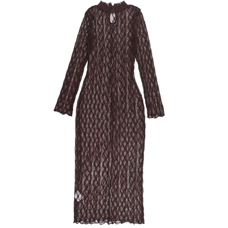 Lace Midi Dress with Long Sleeves image 5