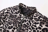 Stylish Leopard Print Bomber Jacket image 2
