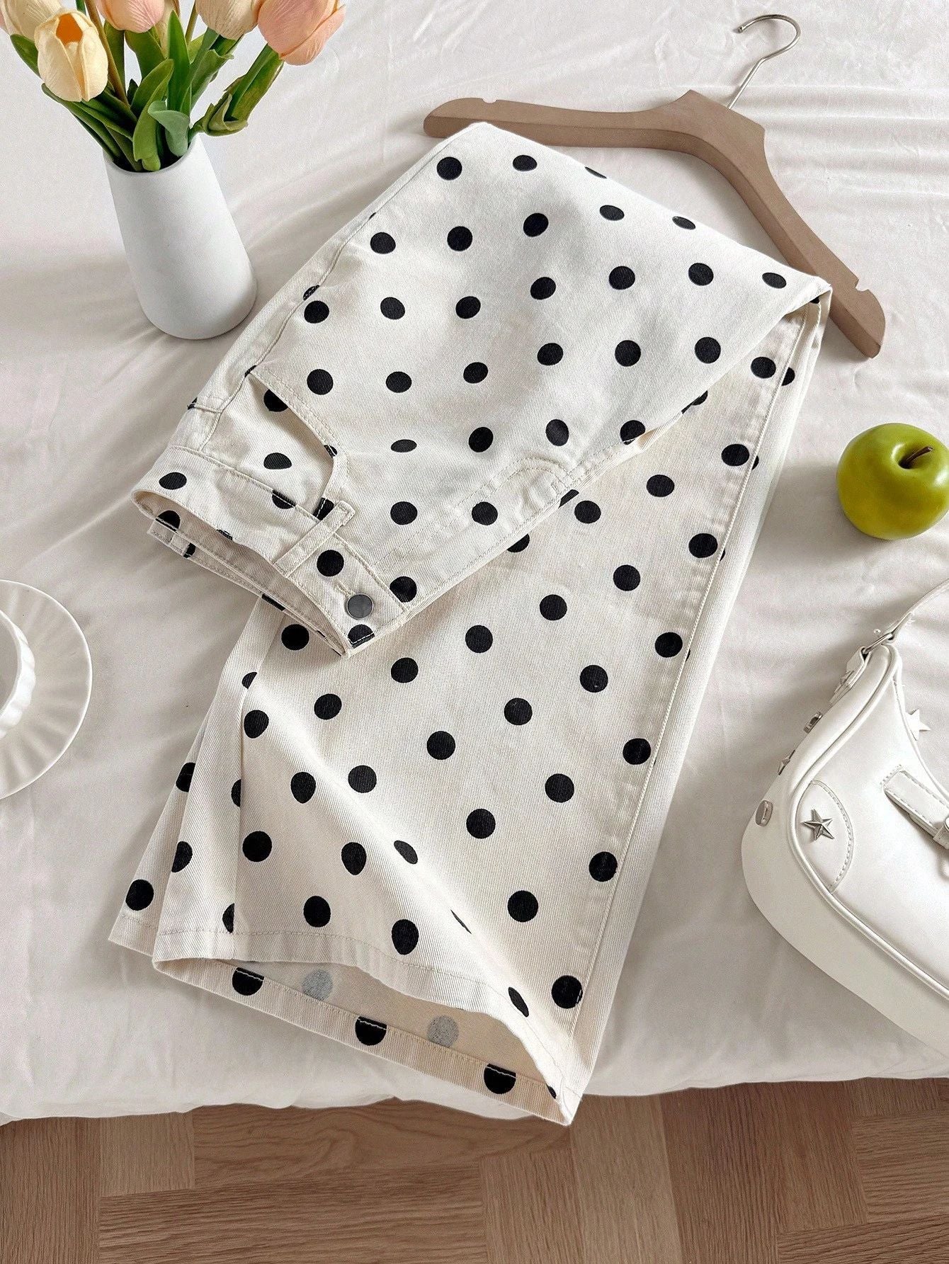 Polka Dot Wide Leg Pants