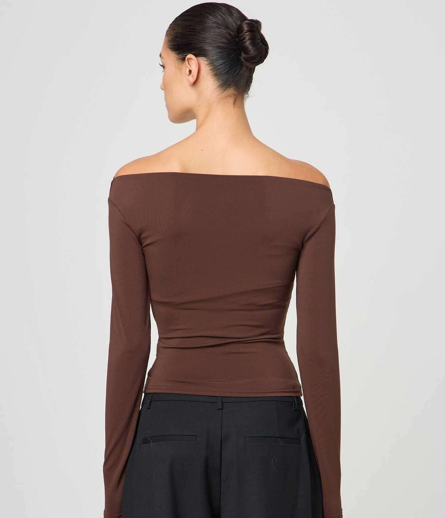 Off-the-Shoulder Top with Side Tie image 4