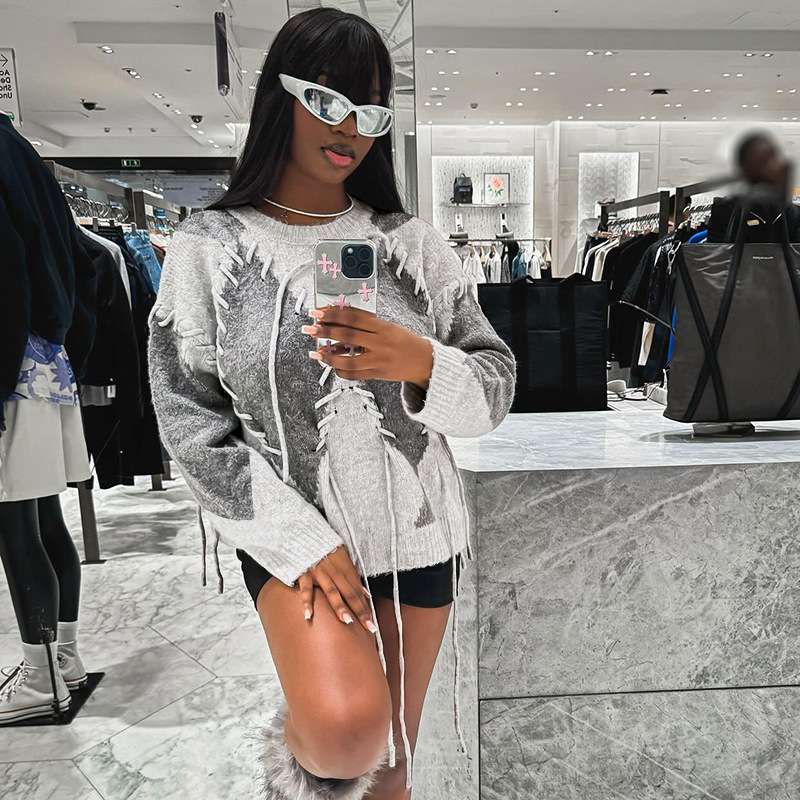 Street Style Patchwork Sweater image 0