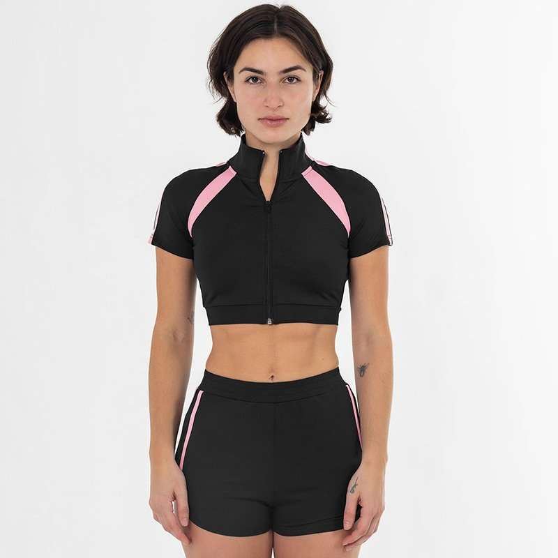 Zip-Up Activewear Set - S, Black image