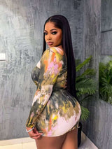 Colorful Abstract Bodycon Dress image 2