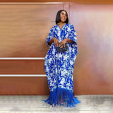 Spring Summer Loose Print Tassel Dress image 4