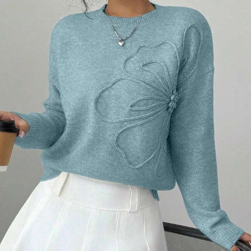Embroidered Butterfly Knit Sweater image 2