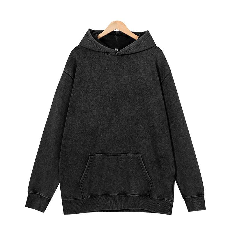 Oversized Sweatshirt Loose Long Sleeve Pullovers - XL, Black image