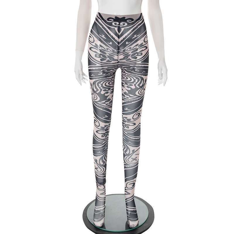 Tribal Illusion Mesh Bodysuit & Legging Set image 6