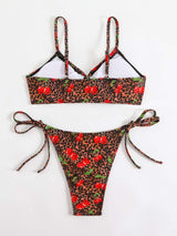 Printed Tie-String Bikini Set image 7