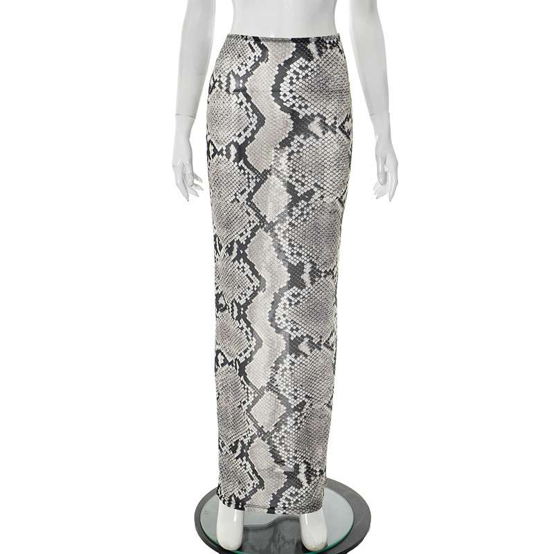 Snake Print Maxi Skirt image 5