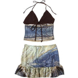Tie-Dye Cropped Top & Ruffled Mini Skirt image 5