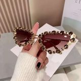 Glamorous Oversized Rhinestone Sunglasses image 4