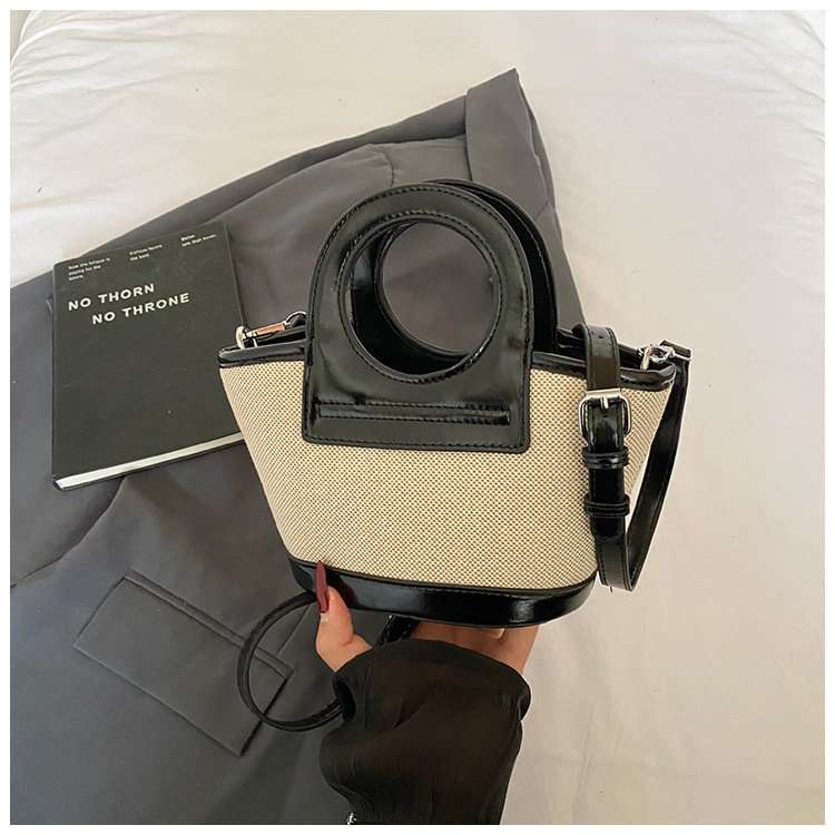 Pastel Woven Bucket Bag