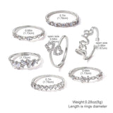 Elegant Golden Heart Love Set Rings Set image 2