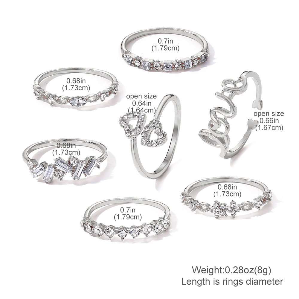 Elegant Golden Heart Love Set Rings Set image 2