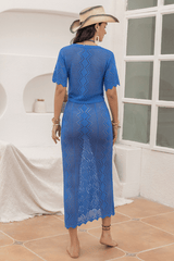 Blue Crochet Tee and Skirt Set image 3