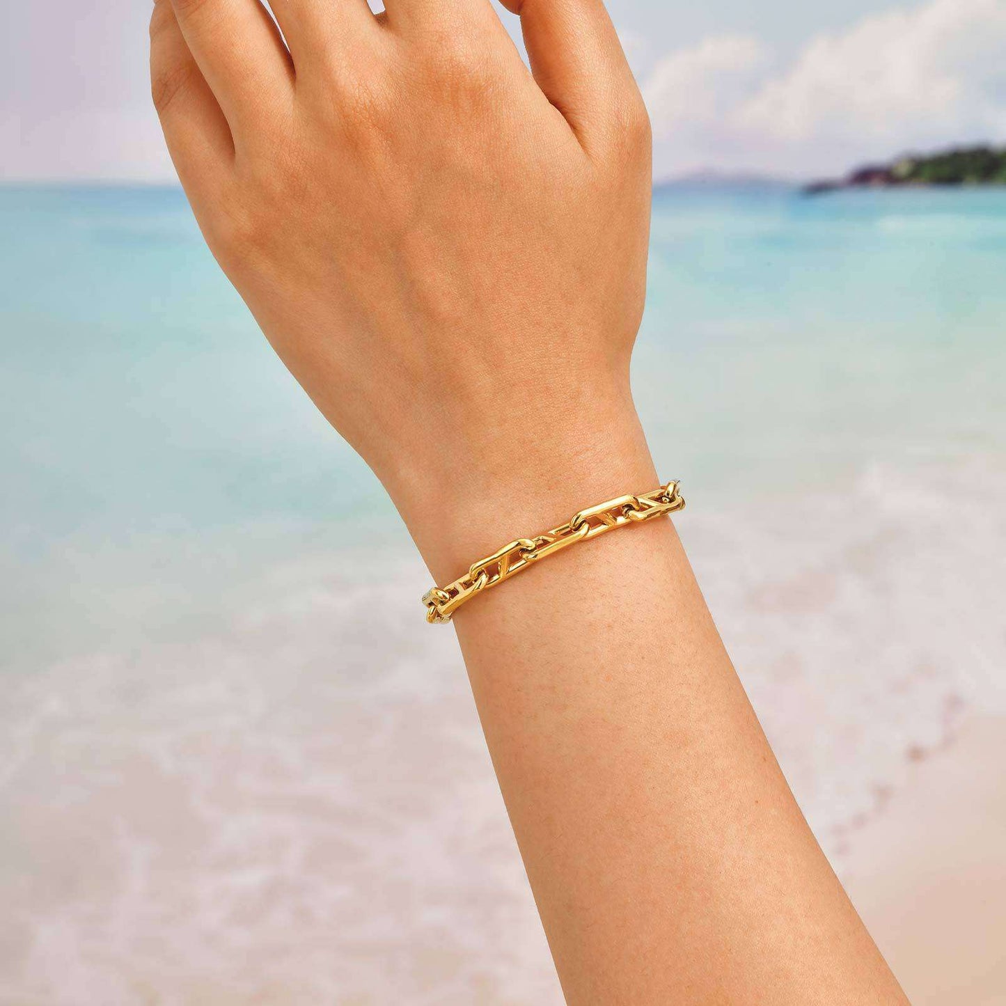 Elegant Gold Chain Link Bracelet image 4