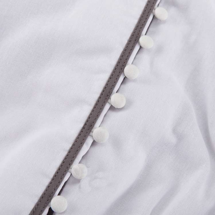 Tiered Dress with Button Detailing and Puffed Sleeves image 3