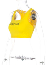 Bright Yellow Crop Top image 1