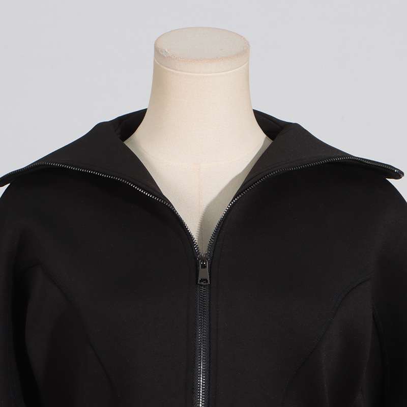 Black Corseted Scuba Jacket image 7