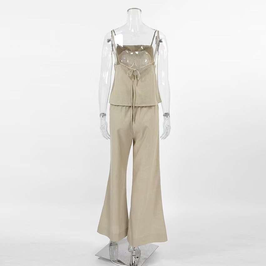 Back-Tie Top and wide Pant Set image 4
